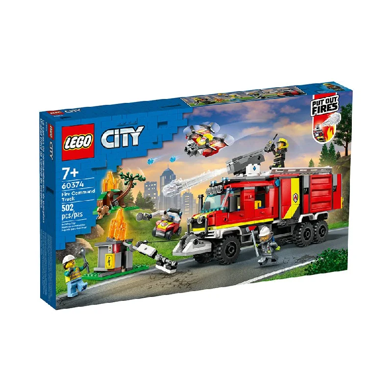 LEGO City Fire Command Truck 60374 Building Toy Set (502 Pieces)