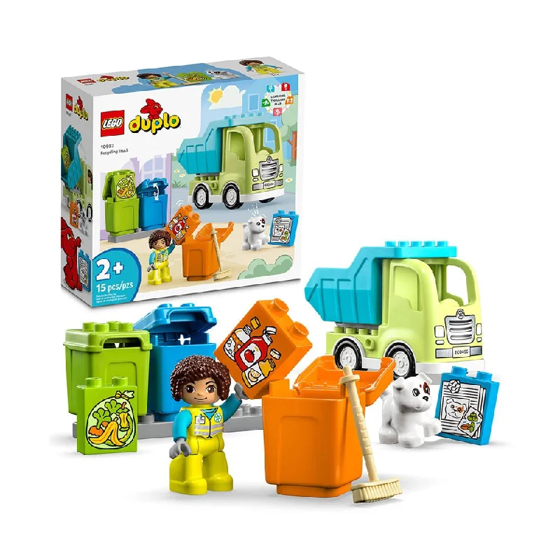 LEGO DUPLO Town Recycling Truck 10987 Building Toy Set (15 Pieces)