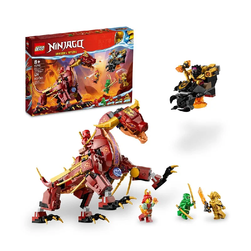 LEGO NINJAGO Heatwave Transforming Lava Dragon 71793 Building Toy Set (479 Pieces)