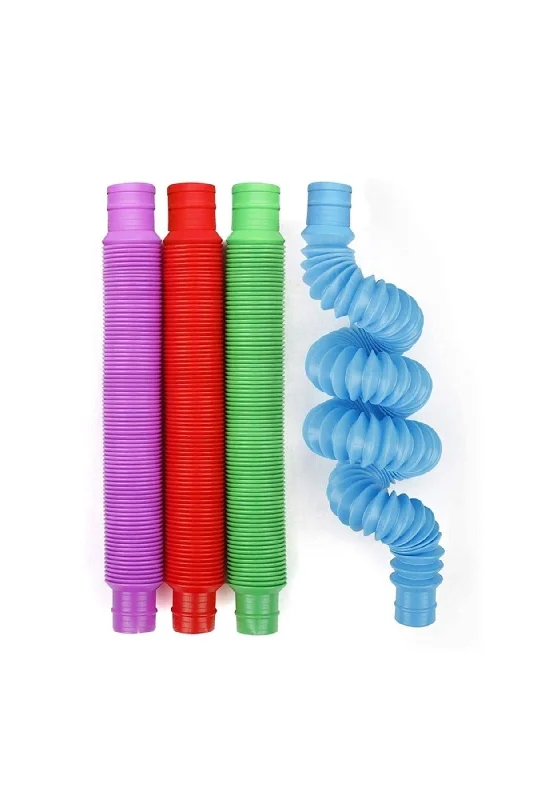 Multi-Color Tubes Sensory Toy | 4-Pack