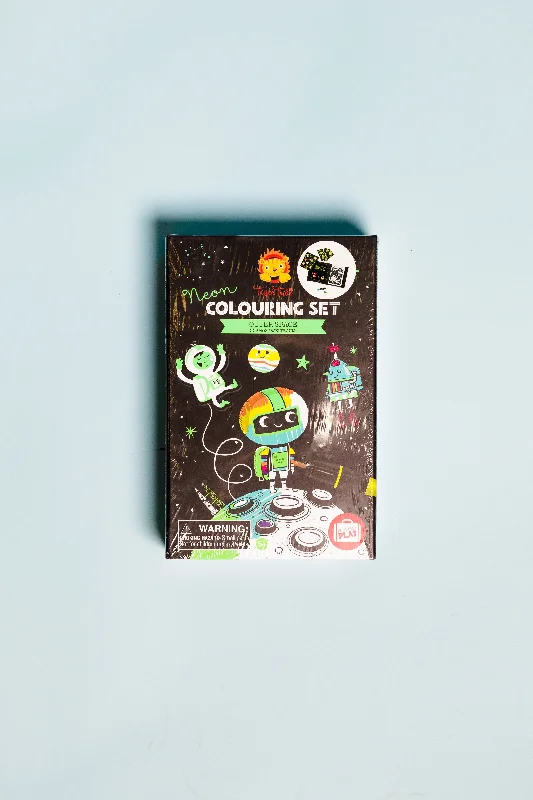 Neon Coloring Set: Outer Space