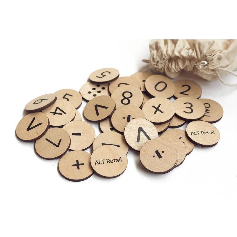 Number Coins (Wooden Number Coins)