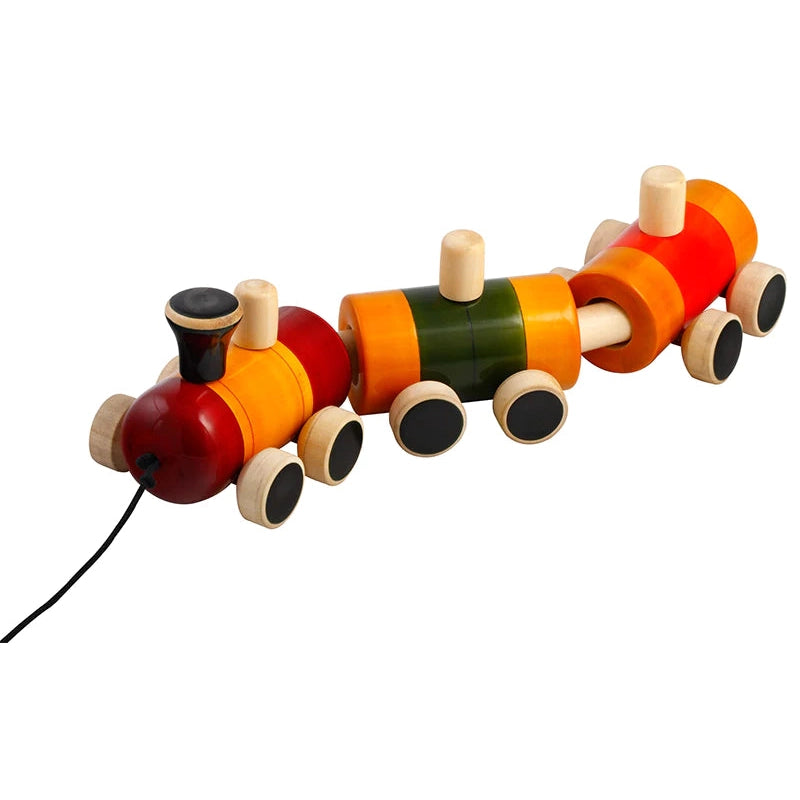 Pom Pom Rail - Wooden Pull Toy