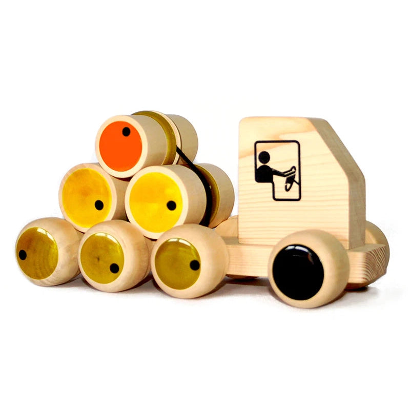 Rumbelorry - Wooden Push Toy with Rolling Logs